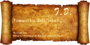 Tomasits Dániel névjegykártya